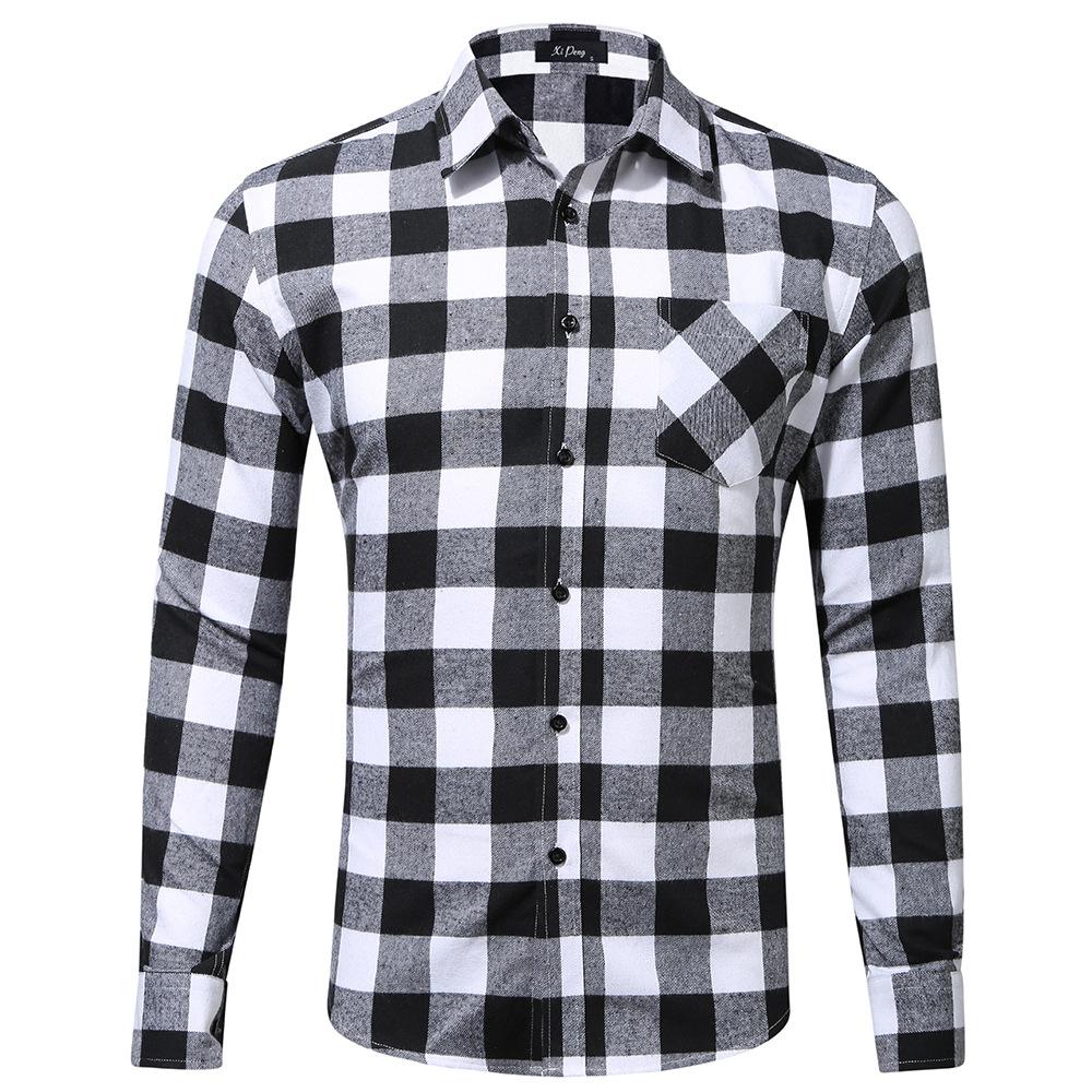 Camisa De Hombre De Manga Larga Y Cuadros  | Camisas Camisas Camisas