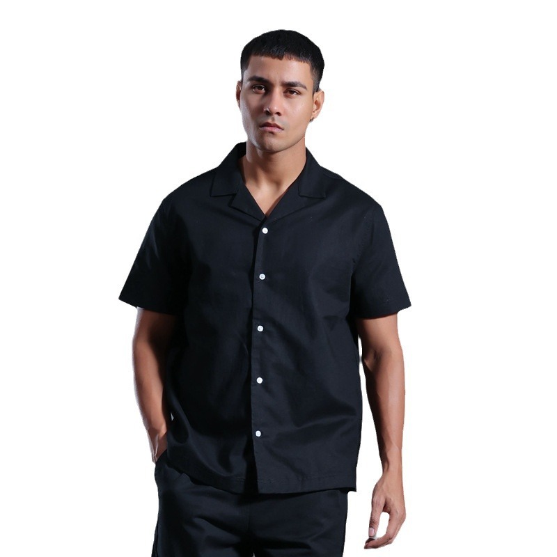 Hombre  Camisa De Manga Corta Con Lino  | Camisas Camisas Camisas