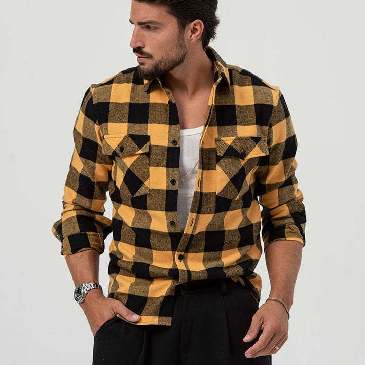 Hombre  Camisa De Manga Larga Cuadros  | Camisas Camisas Camisas