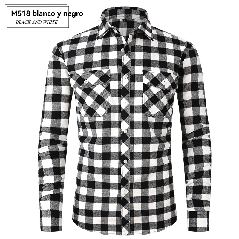 Hombre  Camisa Manga Larga Con Bolsillos  | Camisas Camisas Camisas