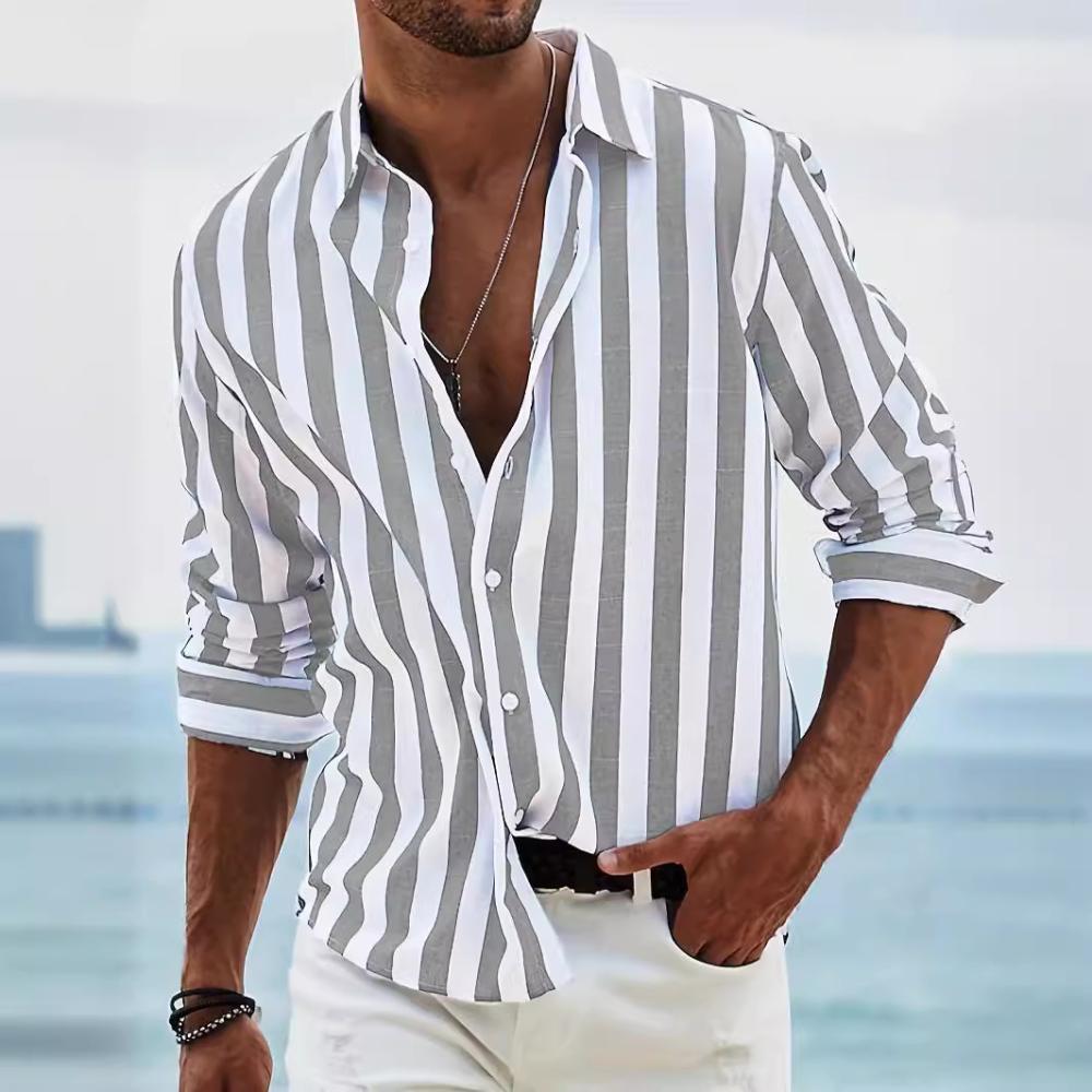 Hombre  Camisa Oxord Raya Ancha  | Camisas Camisas Camisas