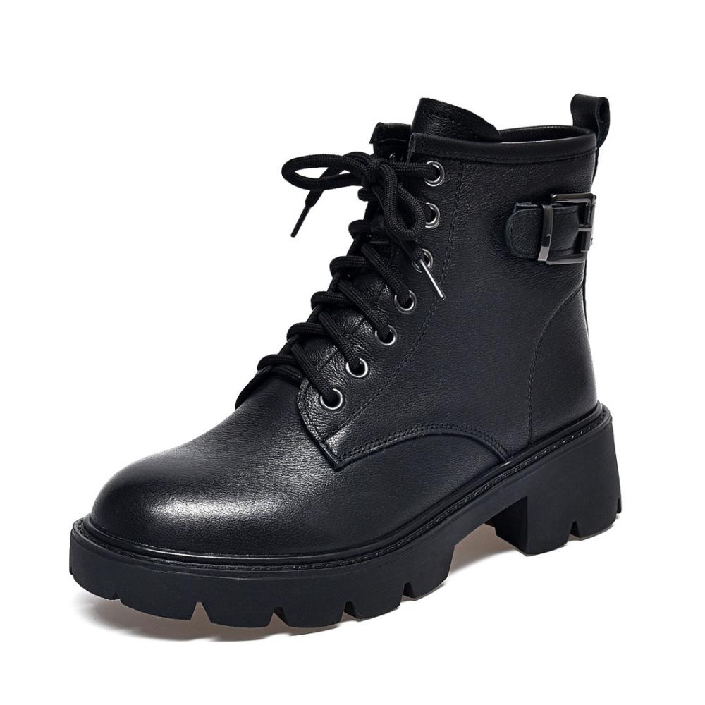 Mujer  Botin Militar Con Cordones Y Tacon  | Botas Botas Botas