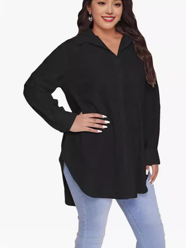 Mujer  Camisa Fluida De Manga Larga  | Camisas Y Blusas Camisas Y Blusas Camisas Y Blusas