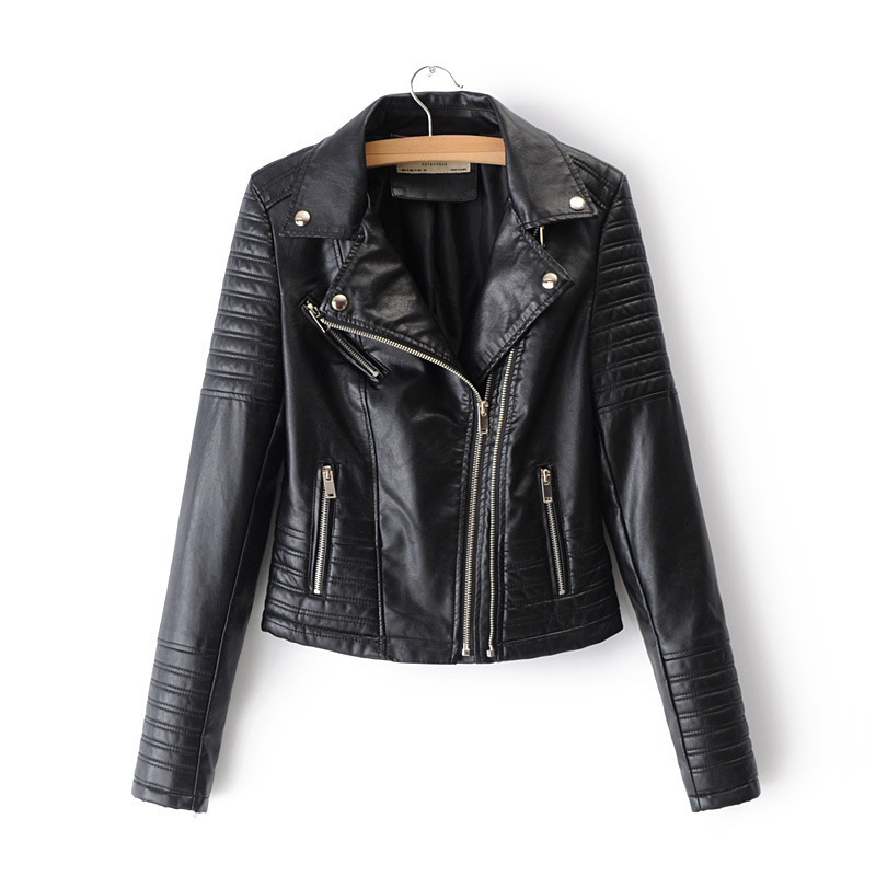 Mujer  Cazadora Biker Efecto Piel  | Chaquetas Y Cazadoras Chaquetas Y Cazadoras Chaquetas Y Cazadoras