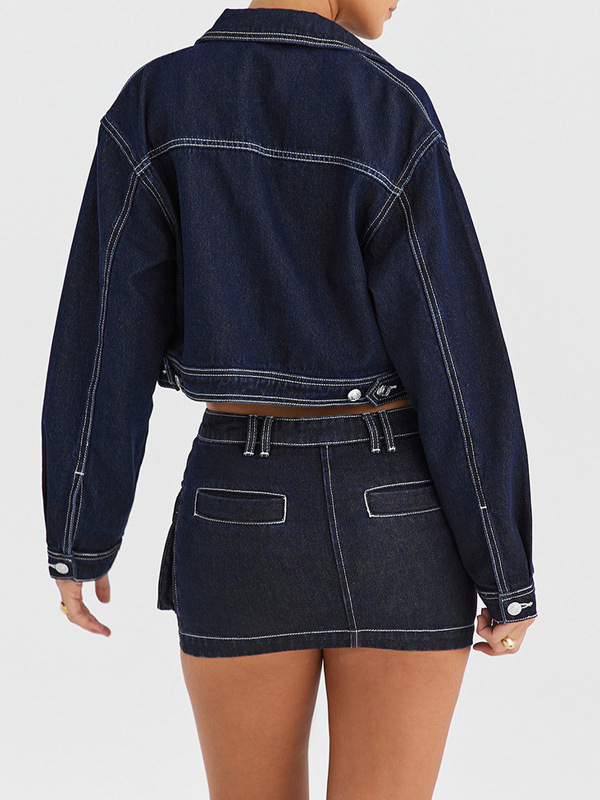 Mujer  Chaqueta Denim Crop  | Chaquetas Y Cazadoras Chaquetas Y Cazadoras Chaquetas Y Cazadoras