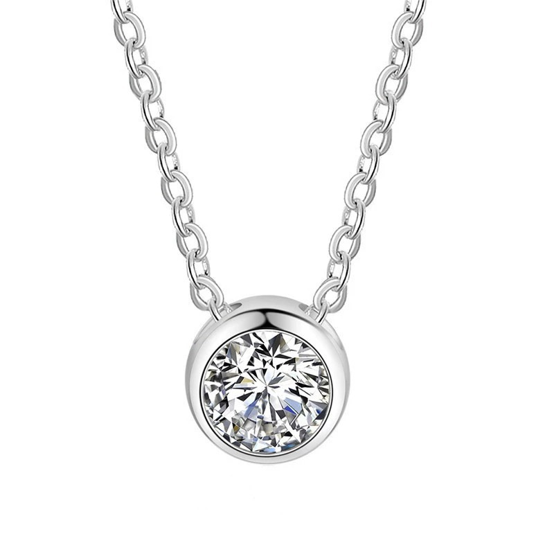 Mujer  Collar Single Diamond Plata  | Bisutería Accesorios Bisutería