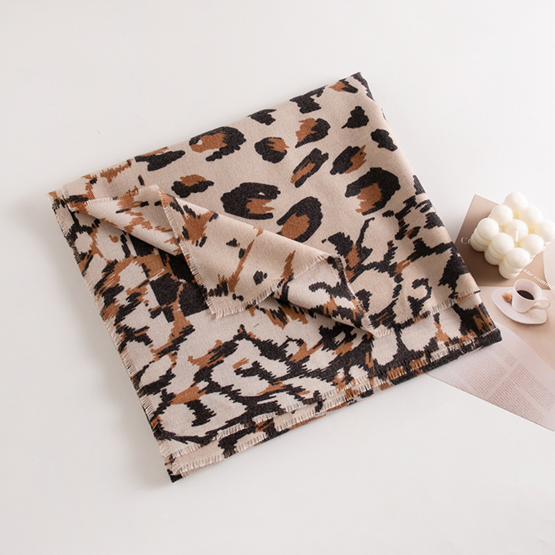 Mujer  Fular Mancha Leopardo  | Fulares Accesorios Fulares