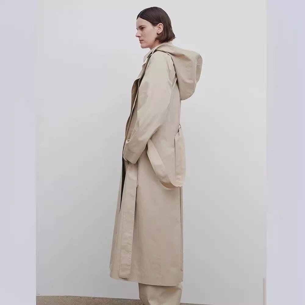 Mujer  Gabardina Satinada Capucha Desmontable  | Abrigos Y Parkas Abrigos Y Parkas Abrigos Y Parkas