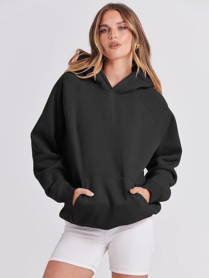 Mujer  Sudadera Capucha Tacto Suave Negro  | Sudaderas Mujer Mujer